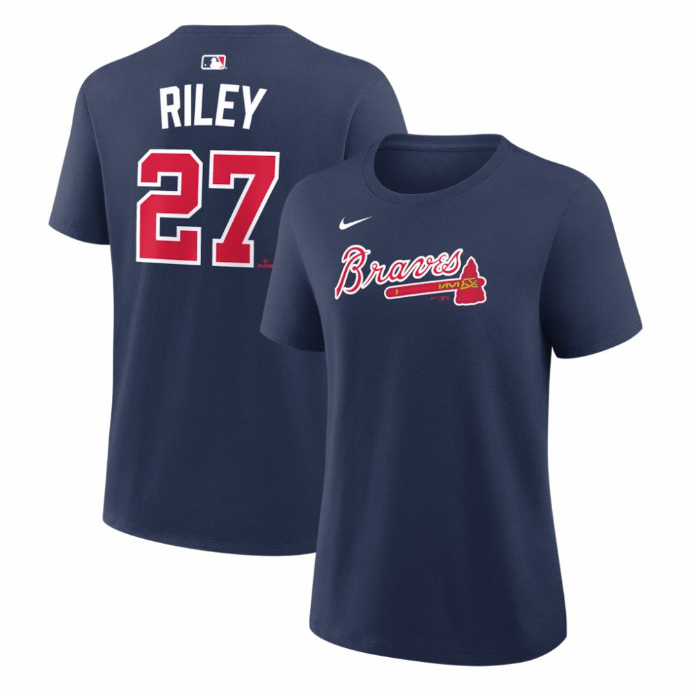 Austin Riley Atlanta Braves Women's Name & Number T-Shirt Navy