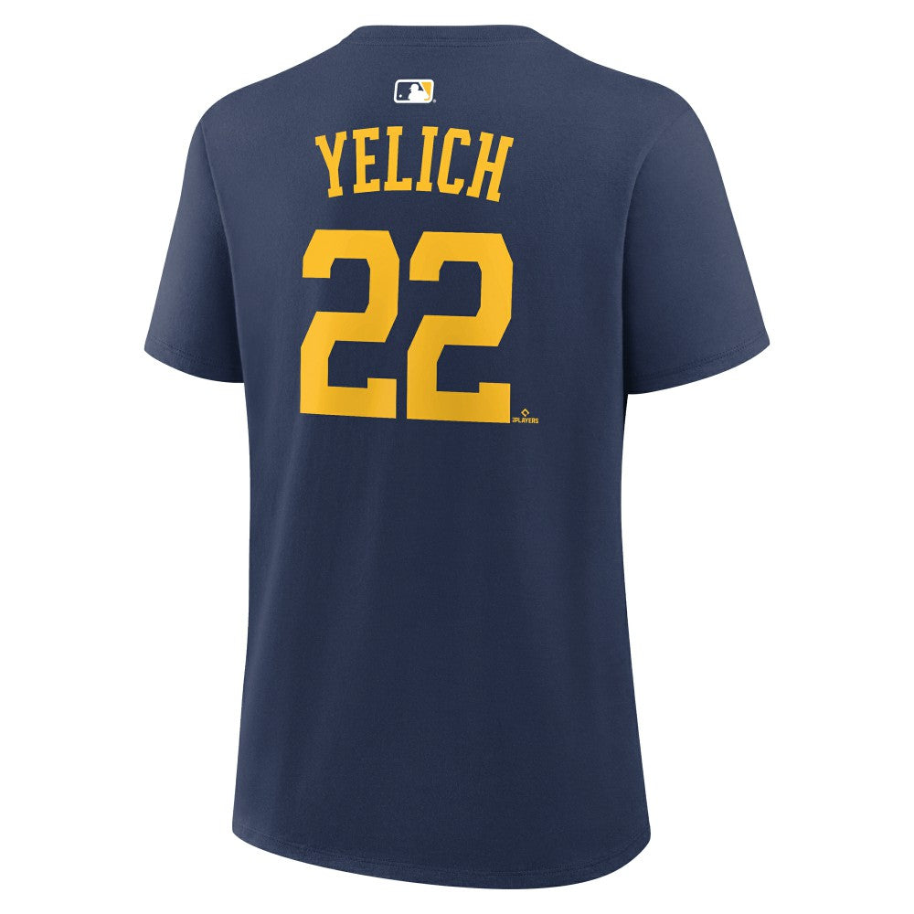 Christian Yelich Milwaukee Brewers Women's Name & Number T-Shirt Navy