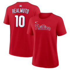 J.T. Realmuto Philadelphia Phillies Women's Name & Number T-Shirt Red