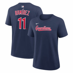 José Ramírez Cleveland Guardians Women's Name & Number T-Shirt Navy