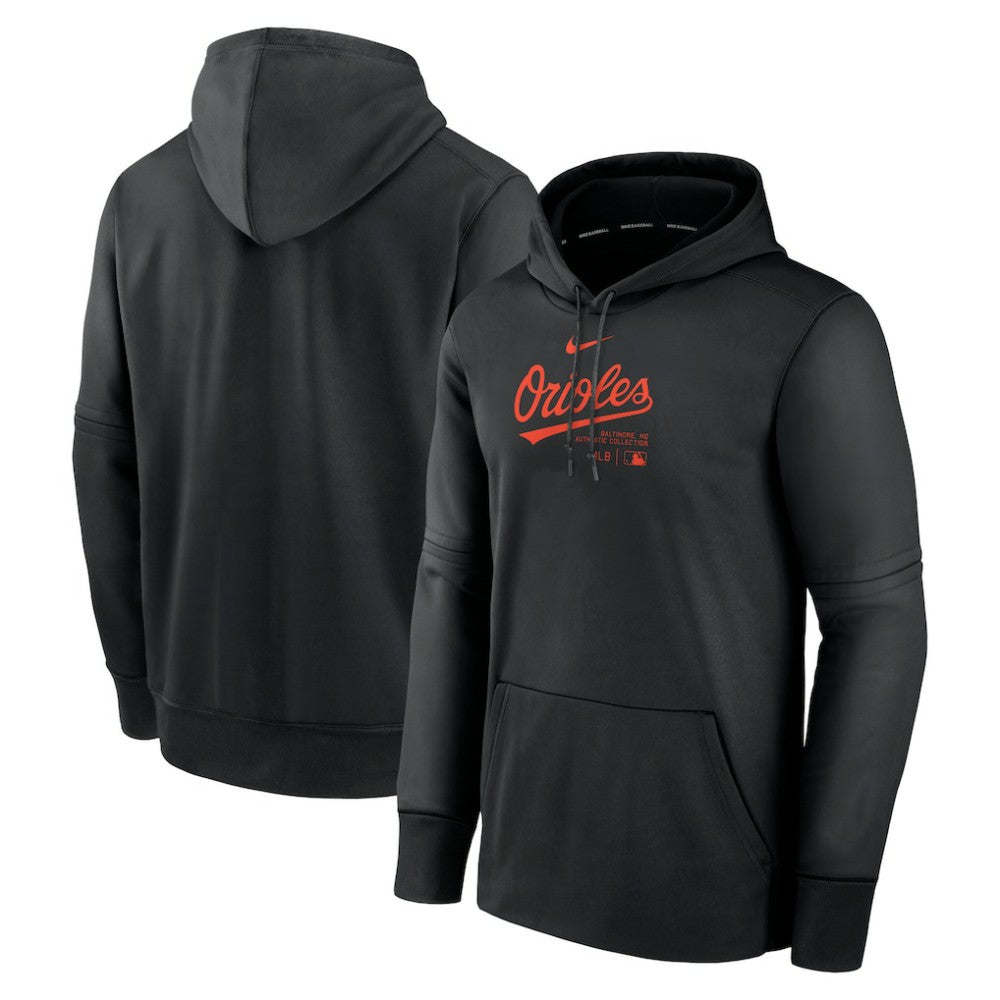 Baltimore Orioles Authentic Collection Practice Performance Pullover Hoodie Black