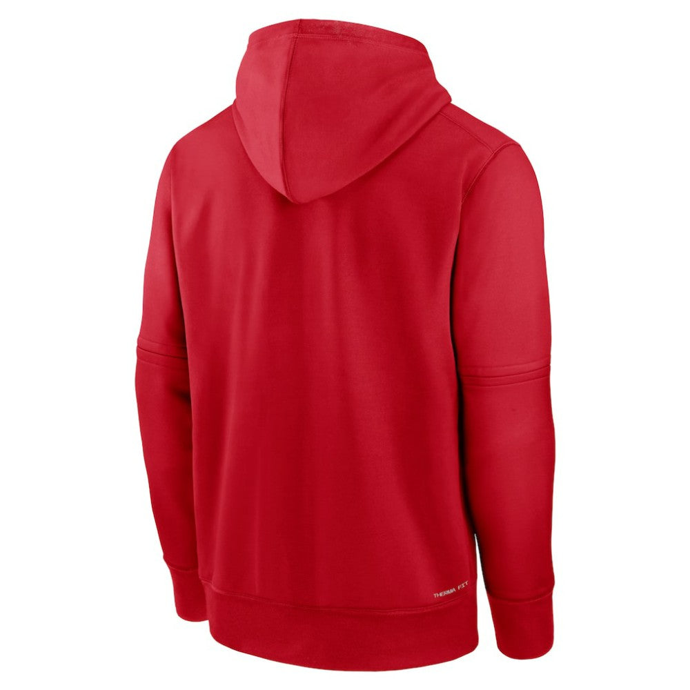 Los Angeles Angels Authentic Collection Practice Performance Pullover Hoodie Red
