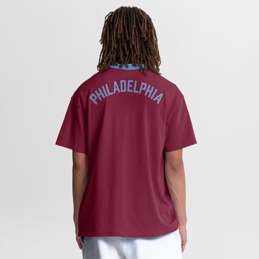 Philadelphia Phillies Cooperstown Collection Ringer T-Shirt Burgundy