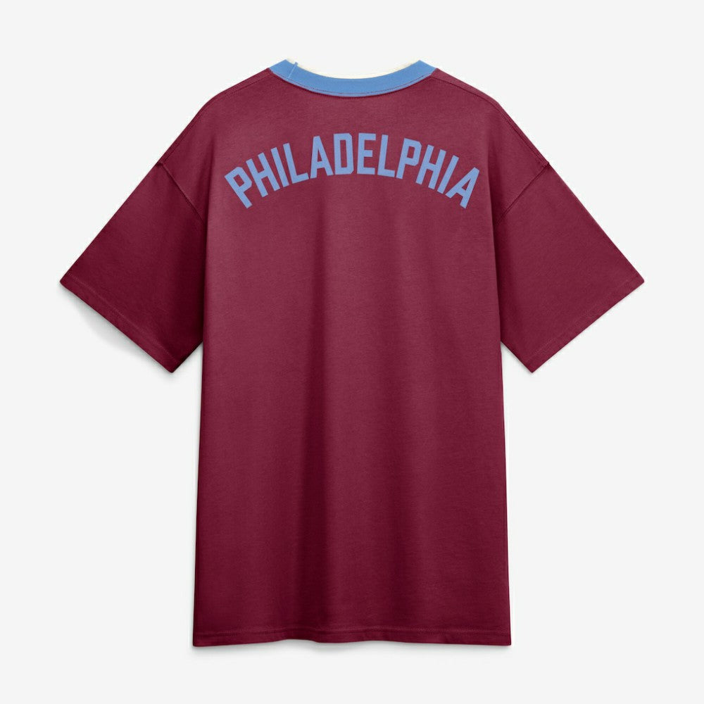 Philadelphia Phillies Cooperstown Collection Ringer T-Shirt Burgundy