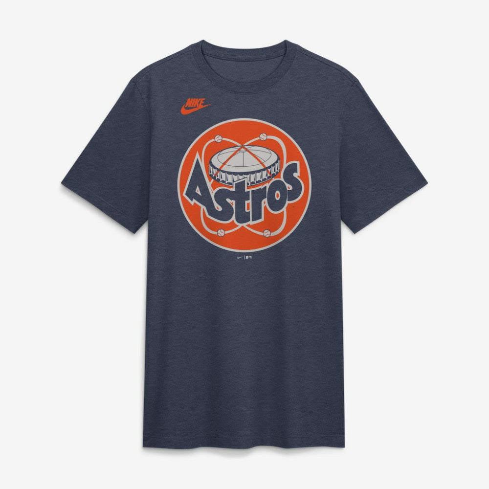 Houston Astros Cooperstown Logo Tri-Blend T-Shirt Heather Navy