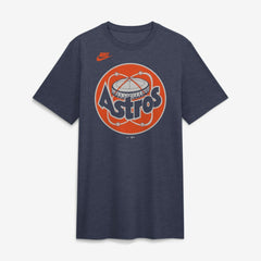 Houston Astros Cooperstown Logo Tri-Blend T-Shirt Heather Navy