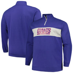 New York Giants Profile Big & Tall Fleece Quarter-Zip Jacket - Royal discount