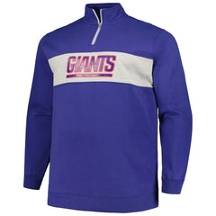 New York Giants Profile Big & Tall Fleece Quarter-Zip Jacket - Royal discount