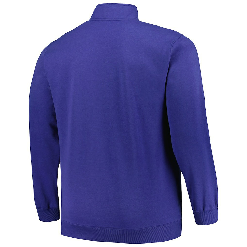 New York Giants Profile Big & Tall Fleece Quarter-Zip Jacket - Royal discount