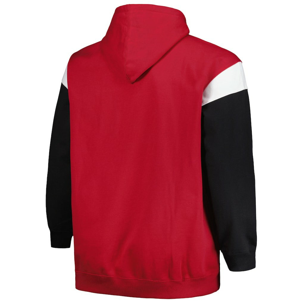 Arizona Cardinals Profile Big & Tall Trench Battle Pullover Hoodie - Cardinal for sale