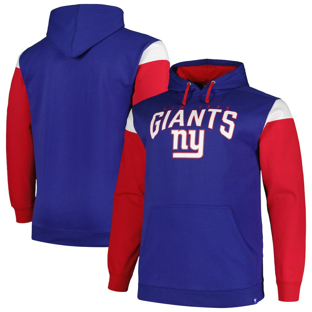 New York Giants Profile Big & Tall Trench Battle Pullover Hoodie - Royal sale