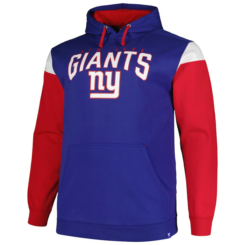 New York Giants Profile Big & Tall Trench Battle Pullover Hoodie - Royal sale