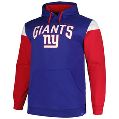 New York Giants Profile Big & Tall Trench Battle Pullover Hoodie - Royal sale