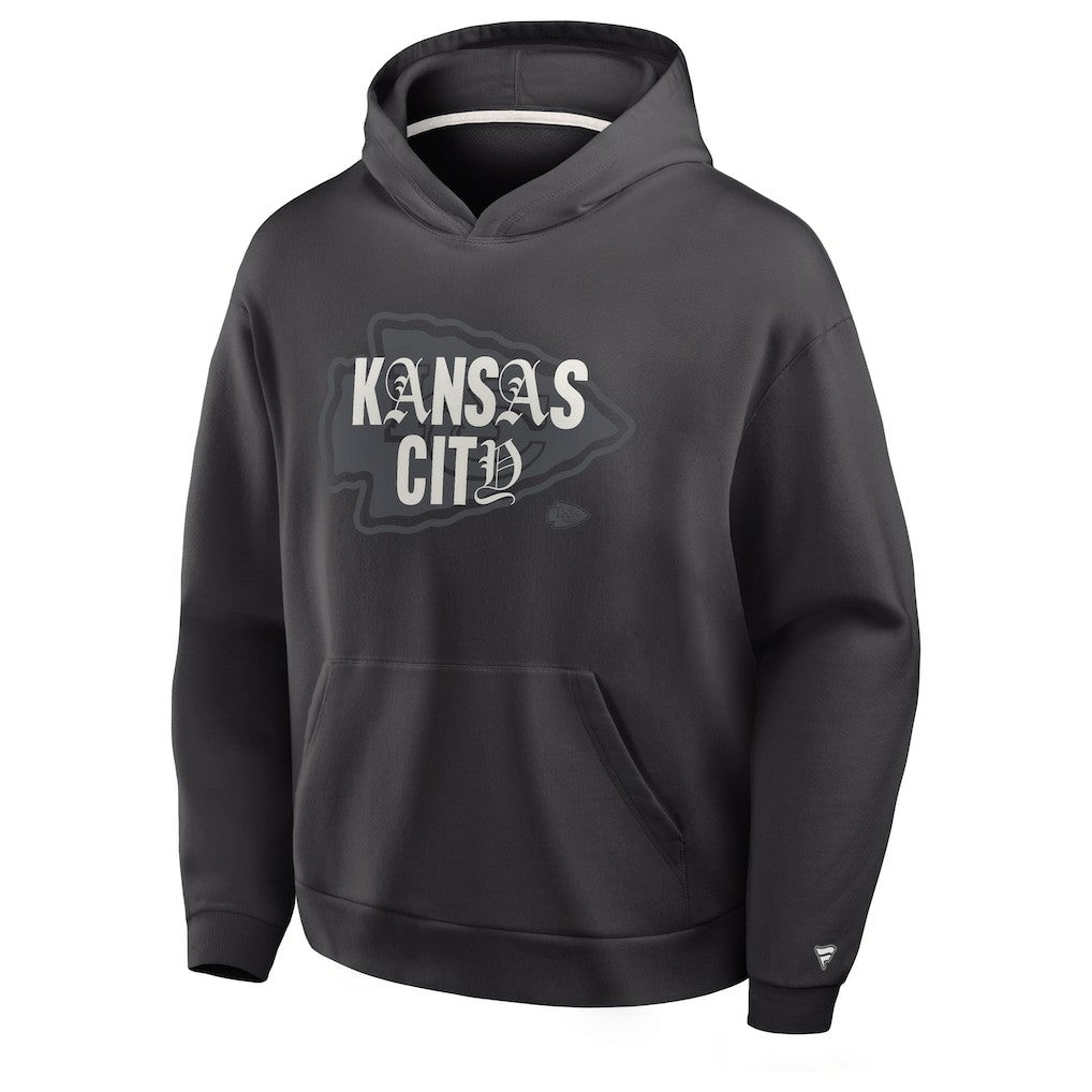 Kansas City Chiefs Oversized Type Play Location Hoodie - Black discount