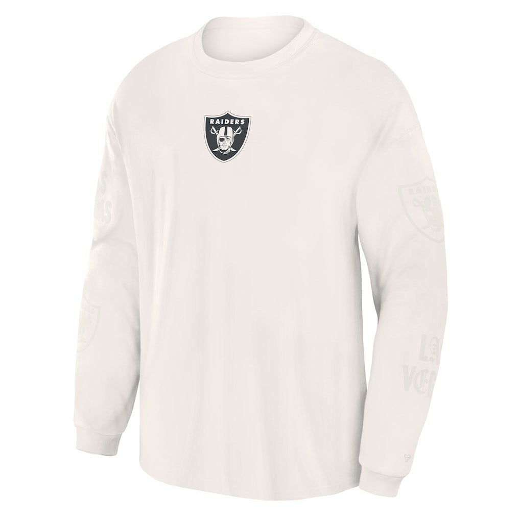 Las Vegas Raiders Oversized Type Play Long Sleeve T-Shirt - Gray discount
