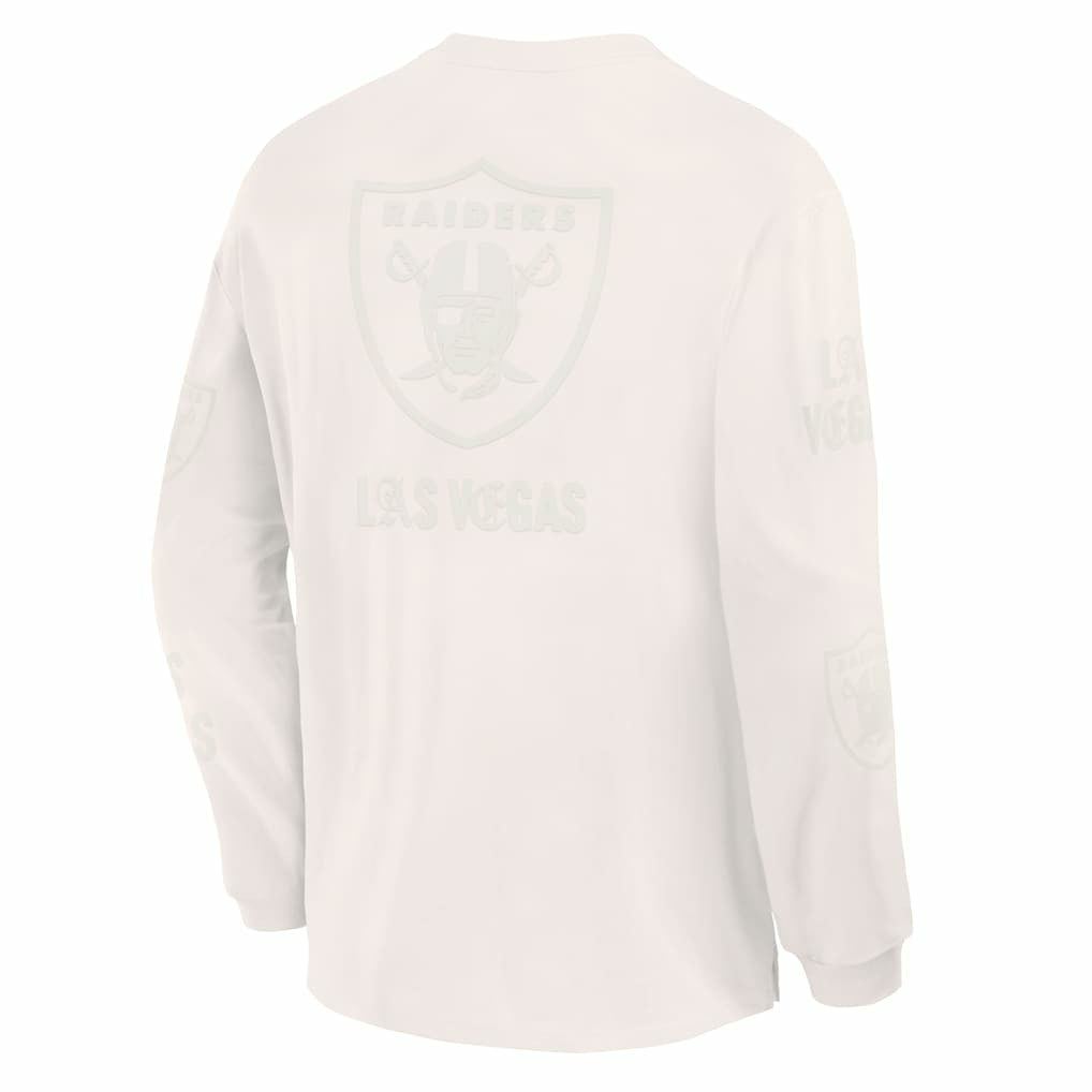 Las Vegas Raiders Oversized Type Play Long Sleeve T-Shirt - Gray discount