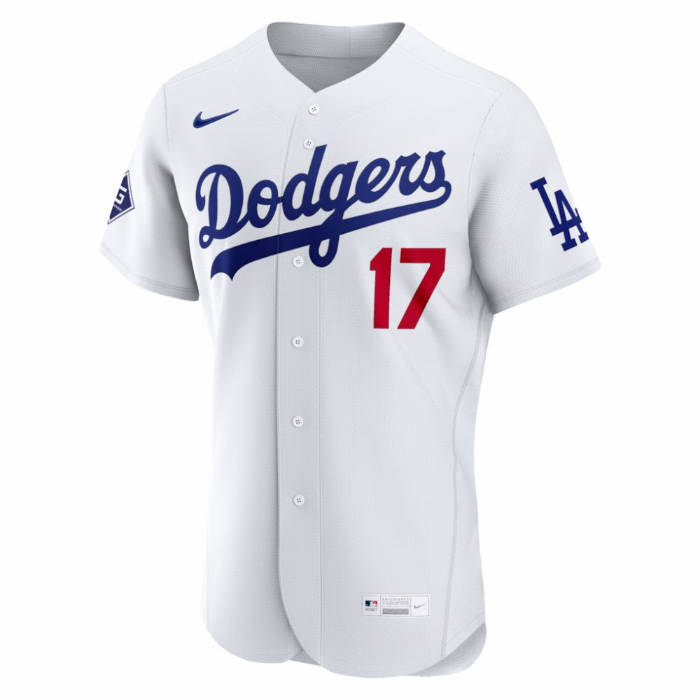Shohei Ohtani Los Angeles Dodgers Home Authentic Sponsor Patch Jersey White