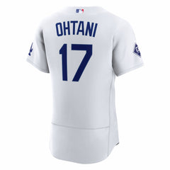 Shohei Ohtani Los Angeles Dodgers Home Authentic Sponsor Patch Jersey White
