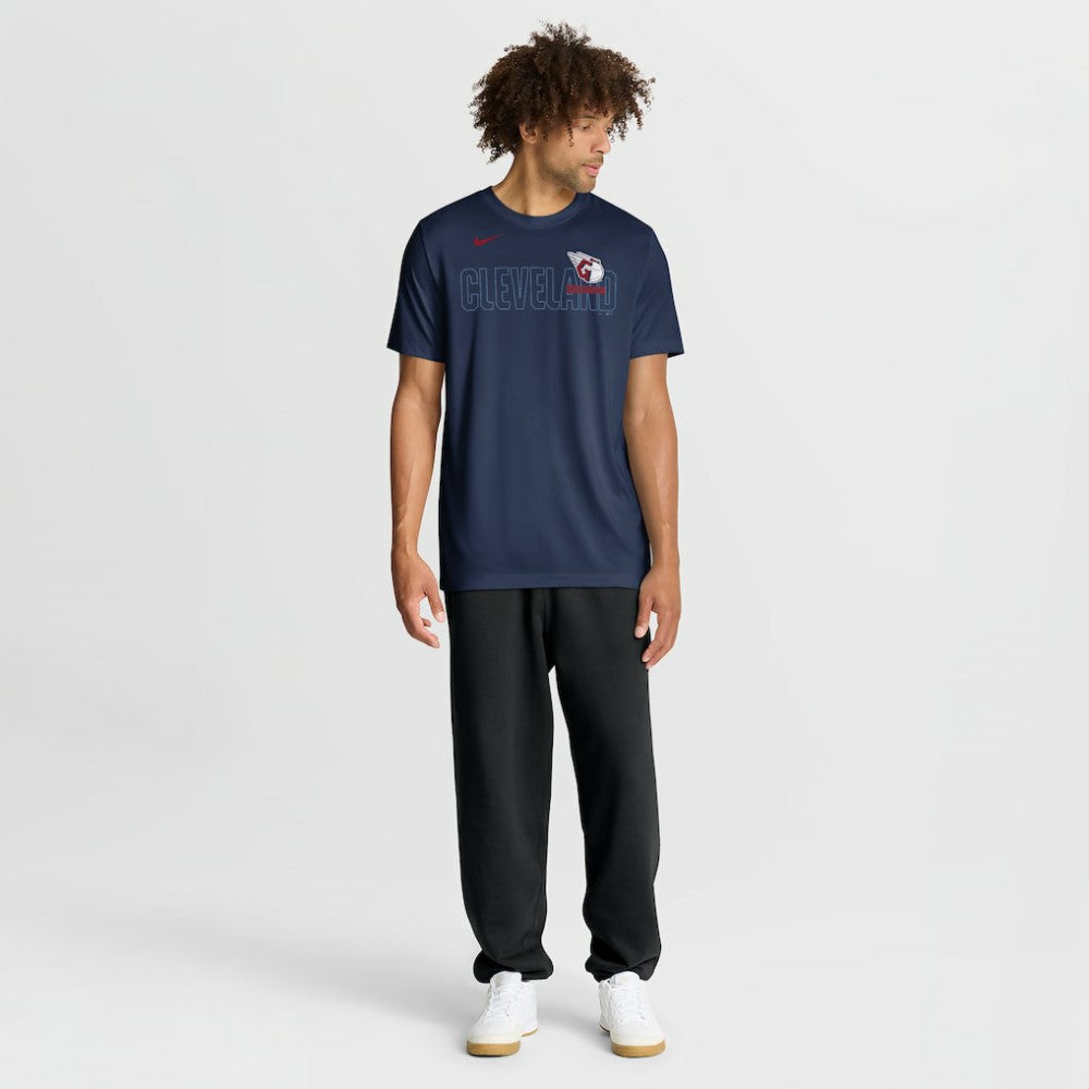 Cleveland Guardians Knockout Team Legend Dri-FIT T-Shirt Navy