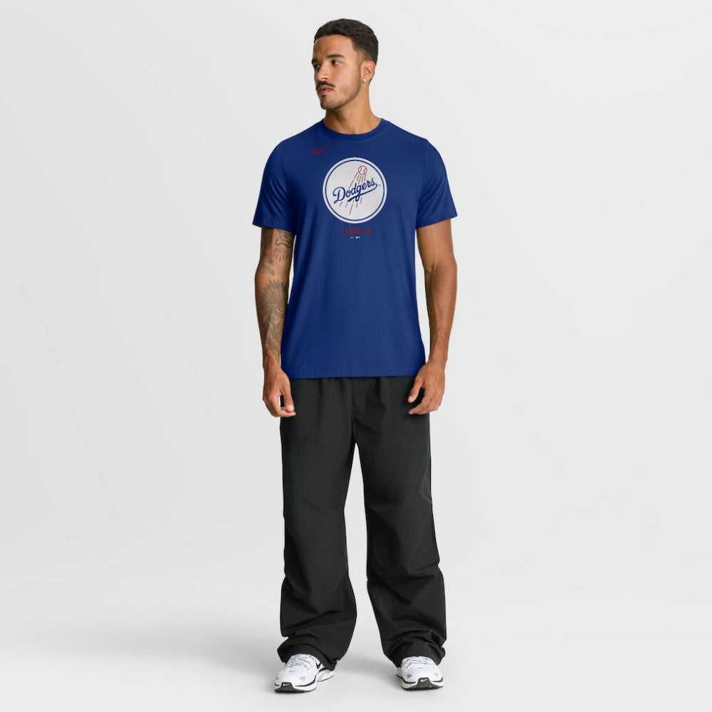 Los Angeles Dodgers Tri-Blend Logo T-Shirt Royal