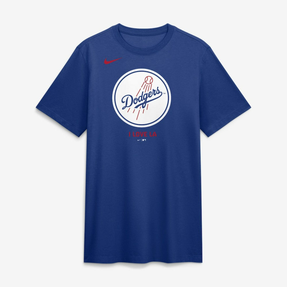 Los Angeles Dodgers Tri-Blend Logo T-Shirt Royal