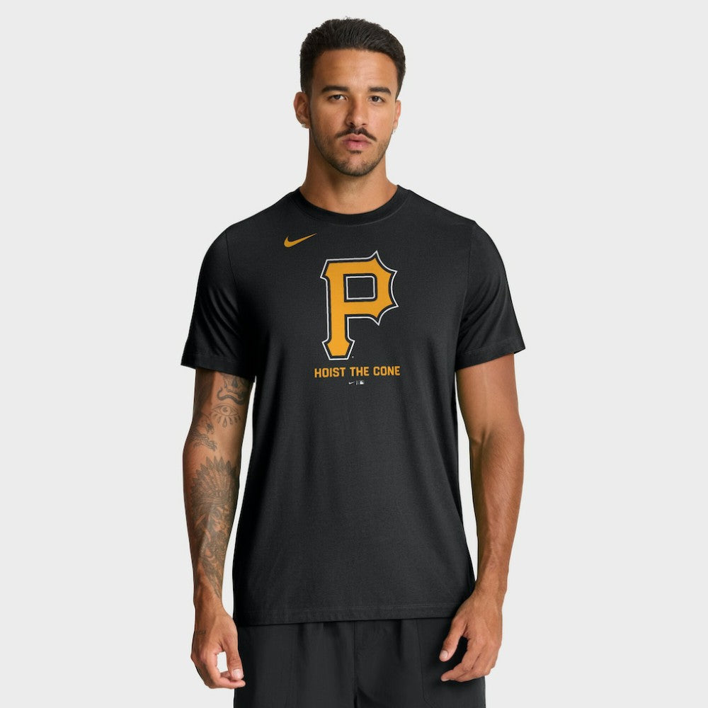Pittsburgh Pirates Tri-Blend Logo T-Shirt Black