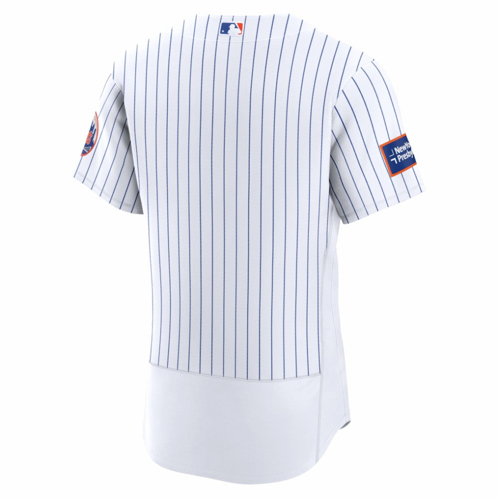 New York Mets Home Sponsor Patch Authentic Jersey White