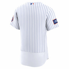 New York Mets Home Sponsor Patch Authentic Jersey White