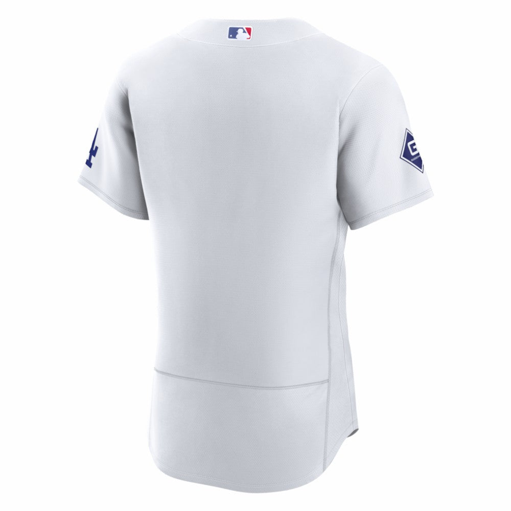 Los Angeles Dodgers Home Sponsor Patch Authentic Jersey White
