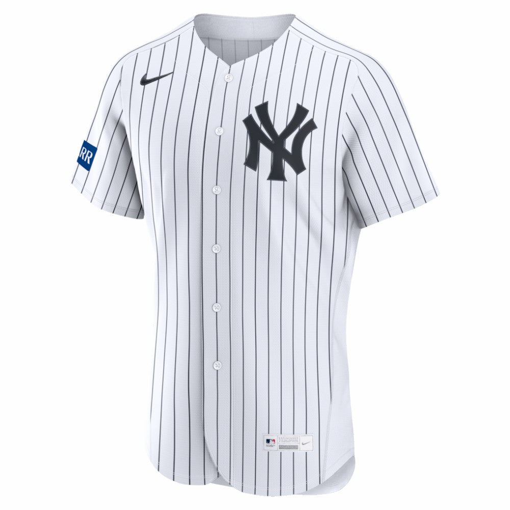 New York Yankees Home Sponsor Patch Authentic Jersey White