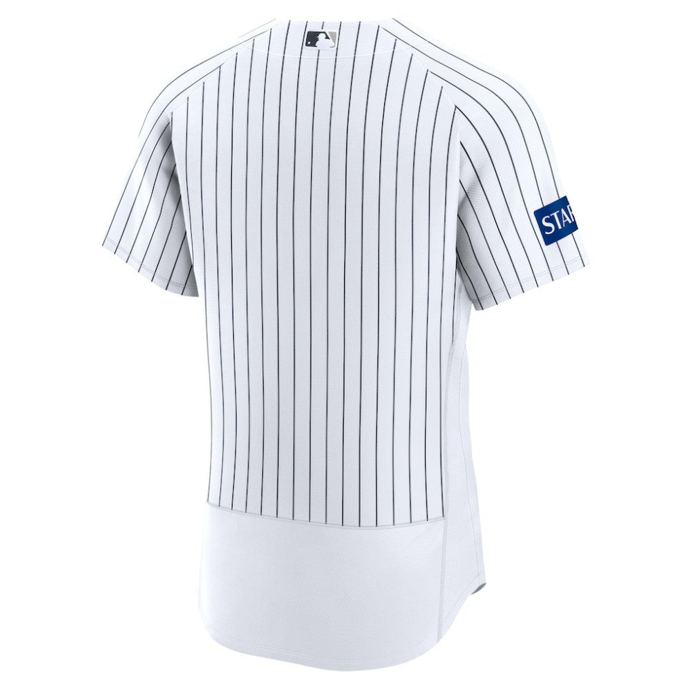 New York Yankees Home Sponsor Patch Authentic Jersey White