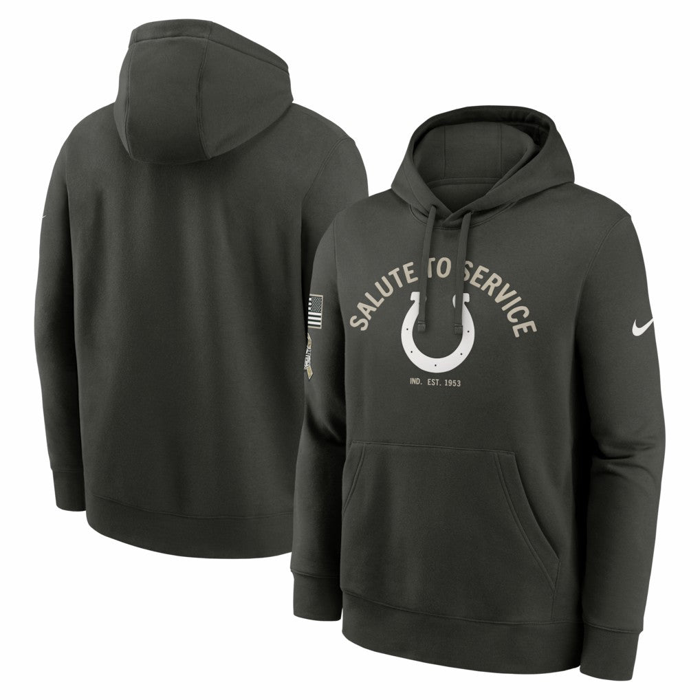 Indianapolis Colts Salute To Service Club Fleece Hoodie - Olive sale