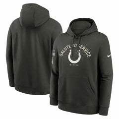Indianapolis Colts Salute To Service Club Fleece Hoodie - Olive sale