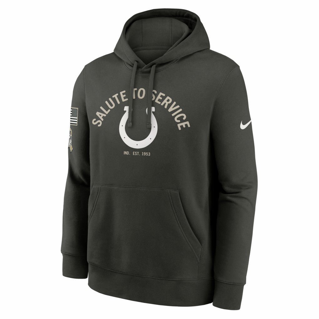Indianapolis Colts Salute To Service Club Fleece Hoodie - Olive sale