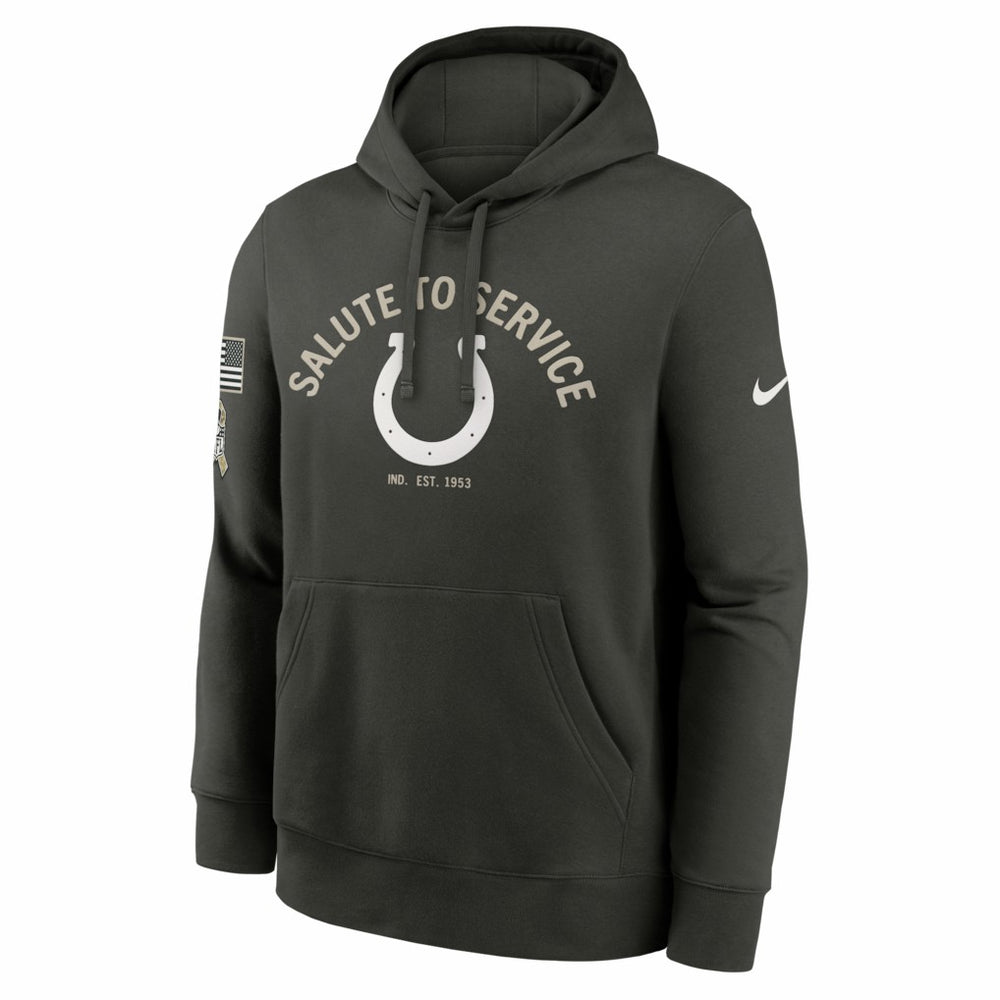 Indianapolis Colts Salute To Service Club Fleece Hoodie - Olive sale