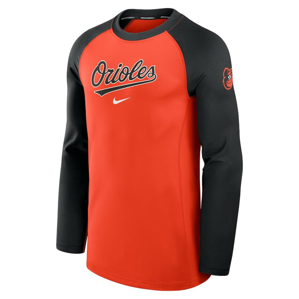 Baltimore Orioles Authentic Collection Game Time Dri-FIT Raglan Long Sleeve T-Shirt - Orange/Black