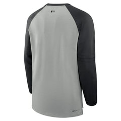 Colorado Rockies Authentic Collection Game Time Raglan Performance Long Sleeve T-Shirt Heather Gray/Black