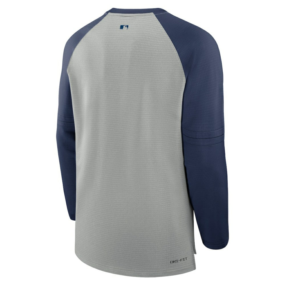 Houston Astros Authentic Collection Game Time Raglan Performance Long Sleeve T-Shirt Heather Gray/Navy