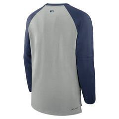 Houston Astros Authentic Collection Game Time Raglan Performance Long Sleeve T-Shirt Heather Gray/Navy