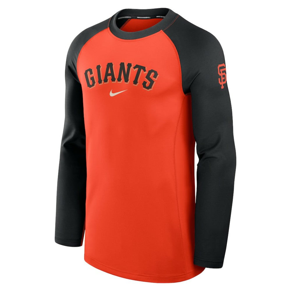 San Francisco Giants Authentic Collection Game Time Dri-FIT Raglan Long Sleeve T-Shirt - Orange/Black