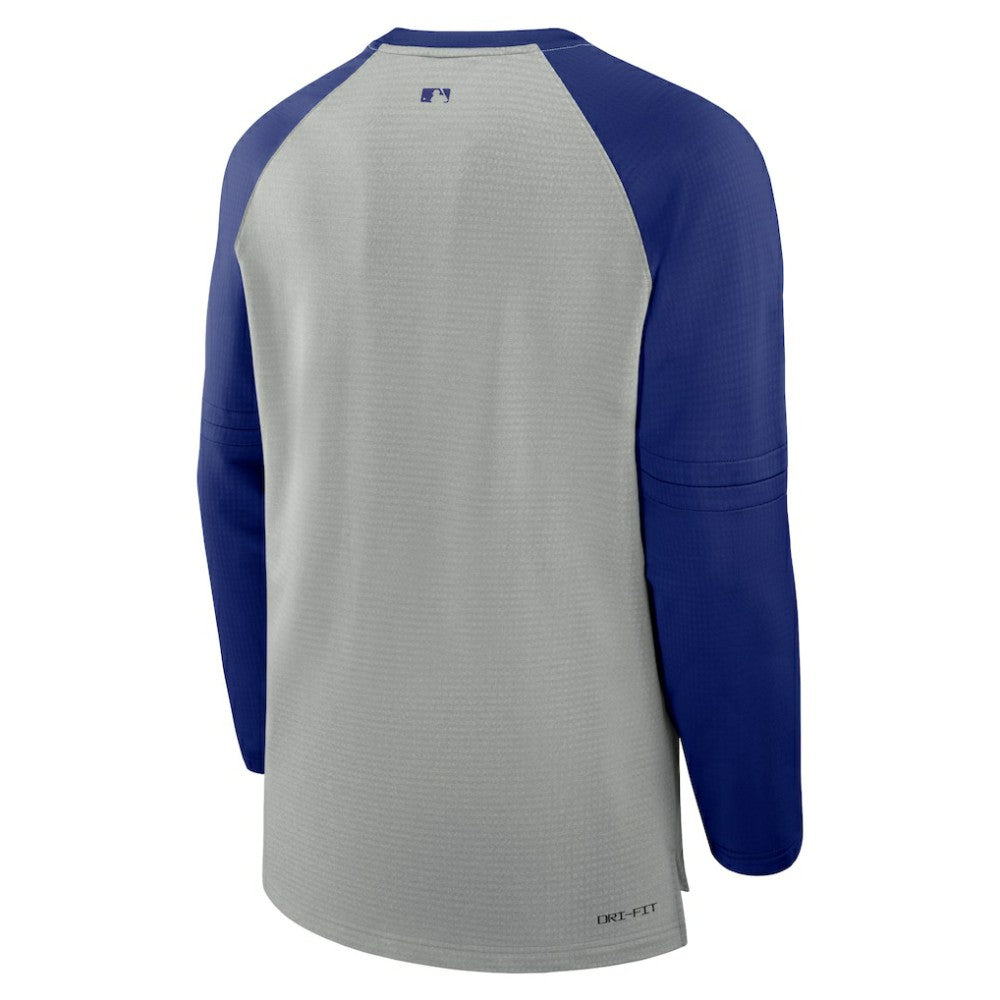 Texas Rangers Authentic Collection Game Time Raglan Performance Long Sleeve T-Shirt Heather Gray/Royal