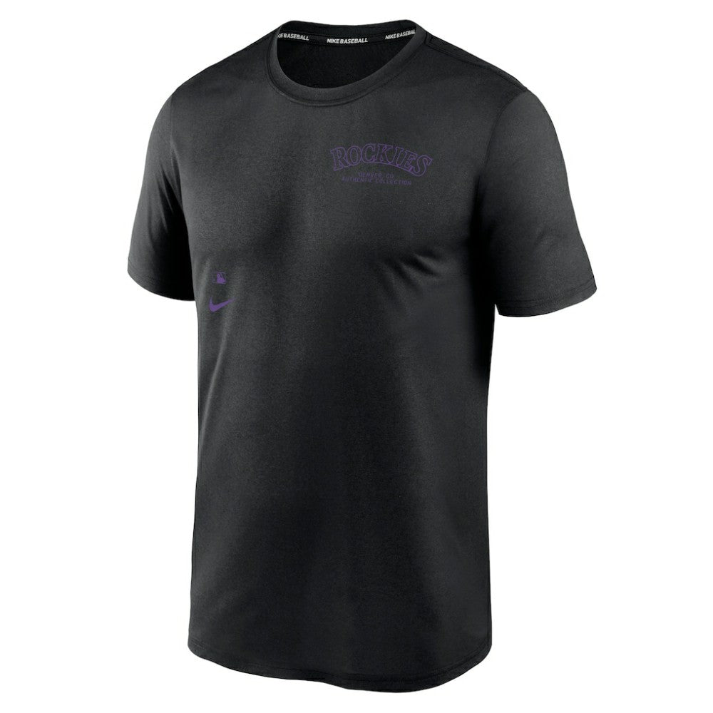 Colorado Rockies Authentic Collection Early Work Tri-Blend Performance T-Shirt Black
