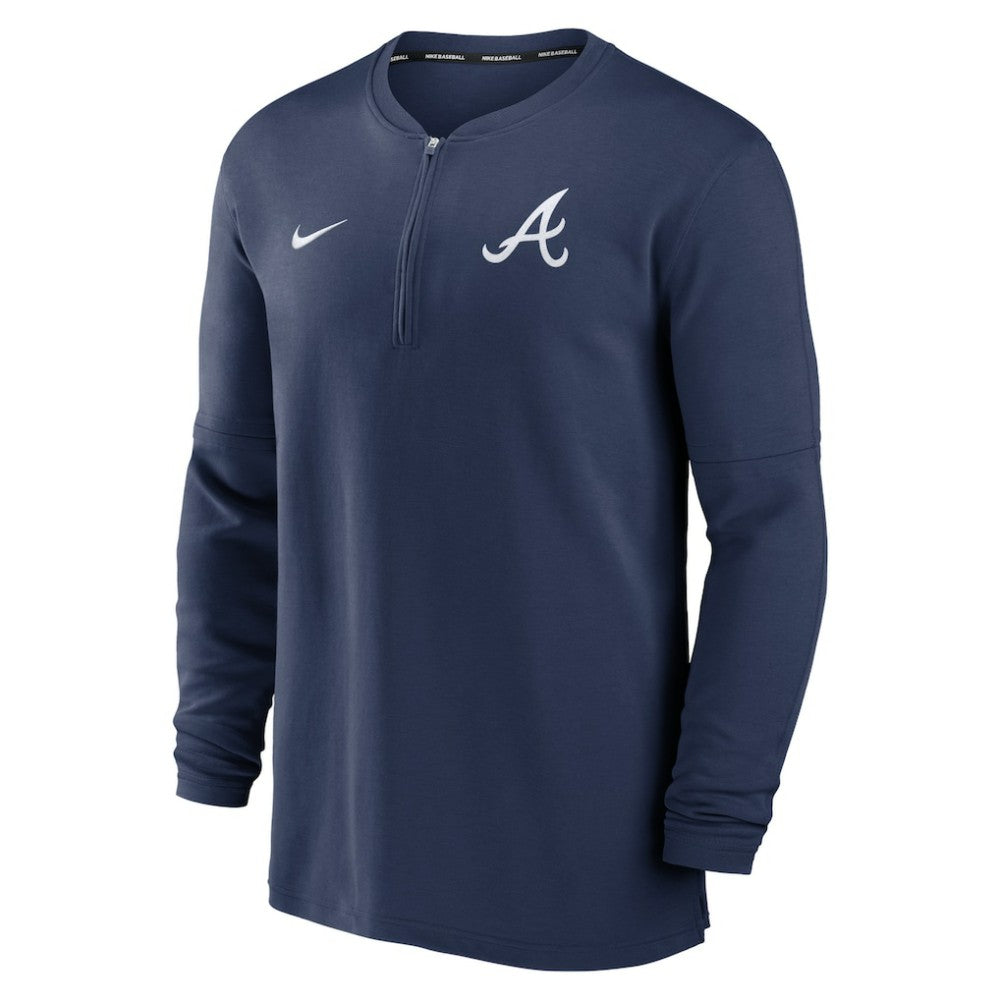 Atlanta Braves Authentic Collection Game Time Performance Quarter-Zip Top Navy