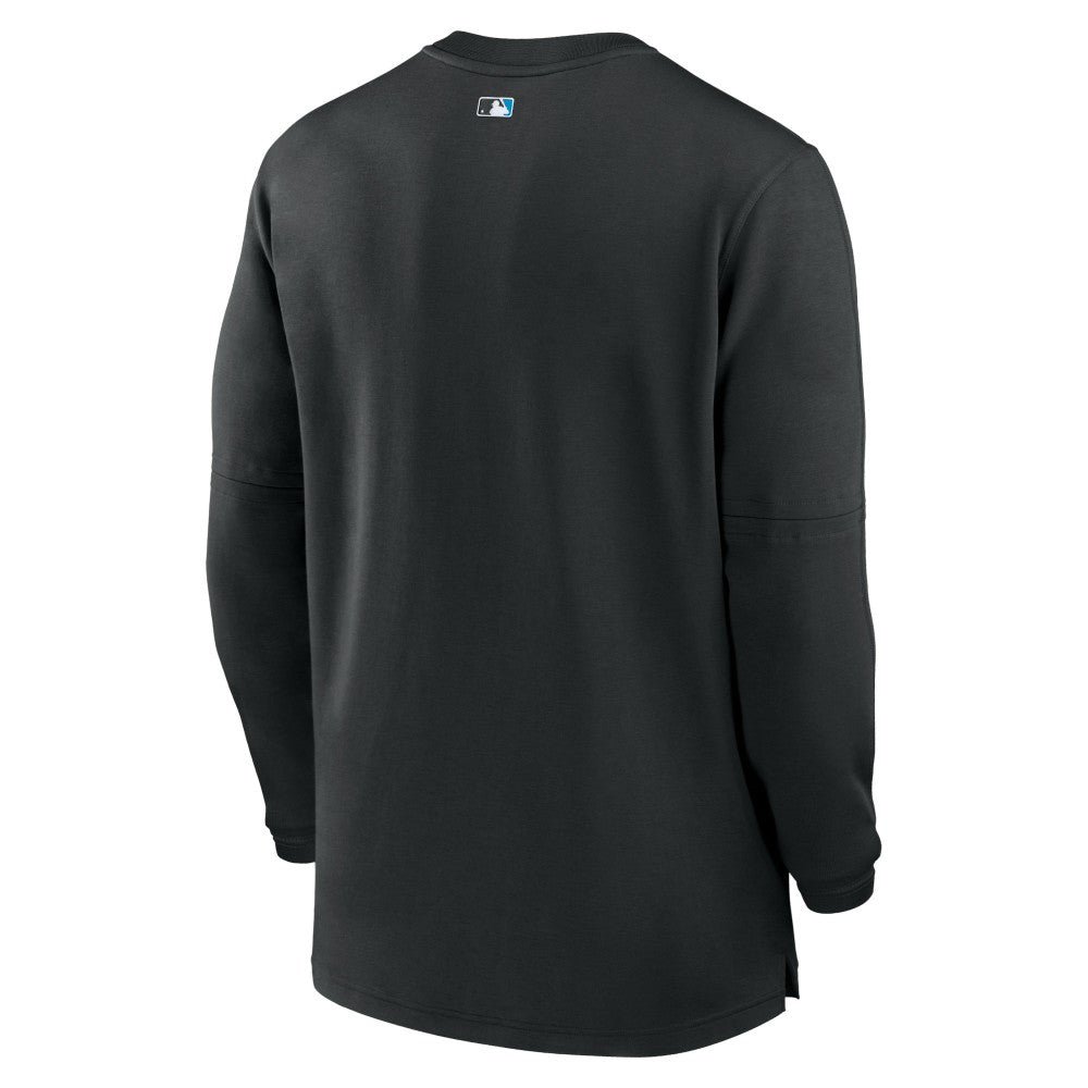 Miami Marlins Authentic Collection Game Time Performance Quarter-Zip Top Black