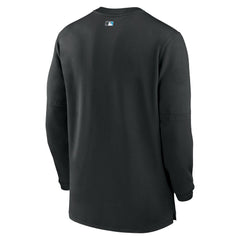 Miami Marlins Authentic Collection Game Time Performance Quarter-Zip Top Black
