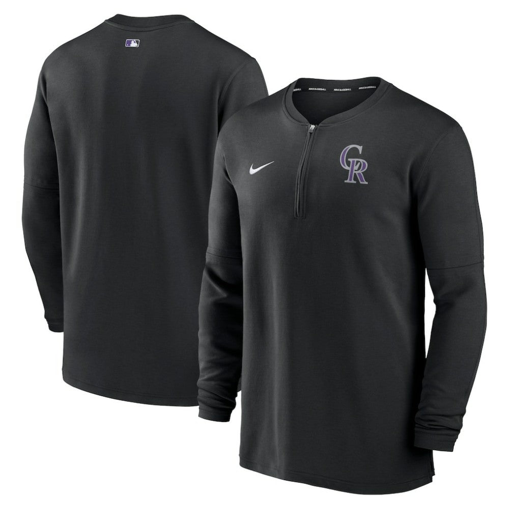 Colorado Rockies Authentic Collection Game Time Performance Quarter-Zip Top Black