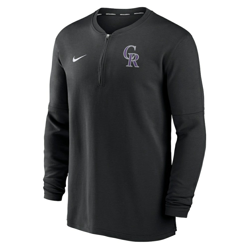 Colorado Rockies Authentic Collection Game Time Performance Quarter-Zip Top Black