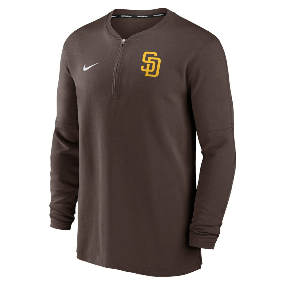 San Diego Padres Authentic Collection Game Time Performance Quarter-Zip Top Brown