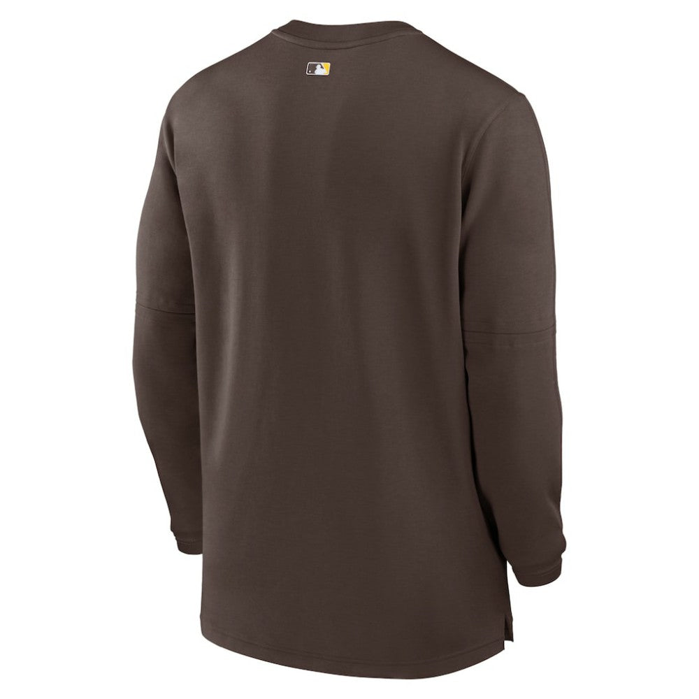 San Diego Padres Authentic Collection Game Time Performance Quarter-Zip Top Brown