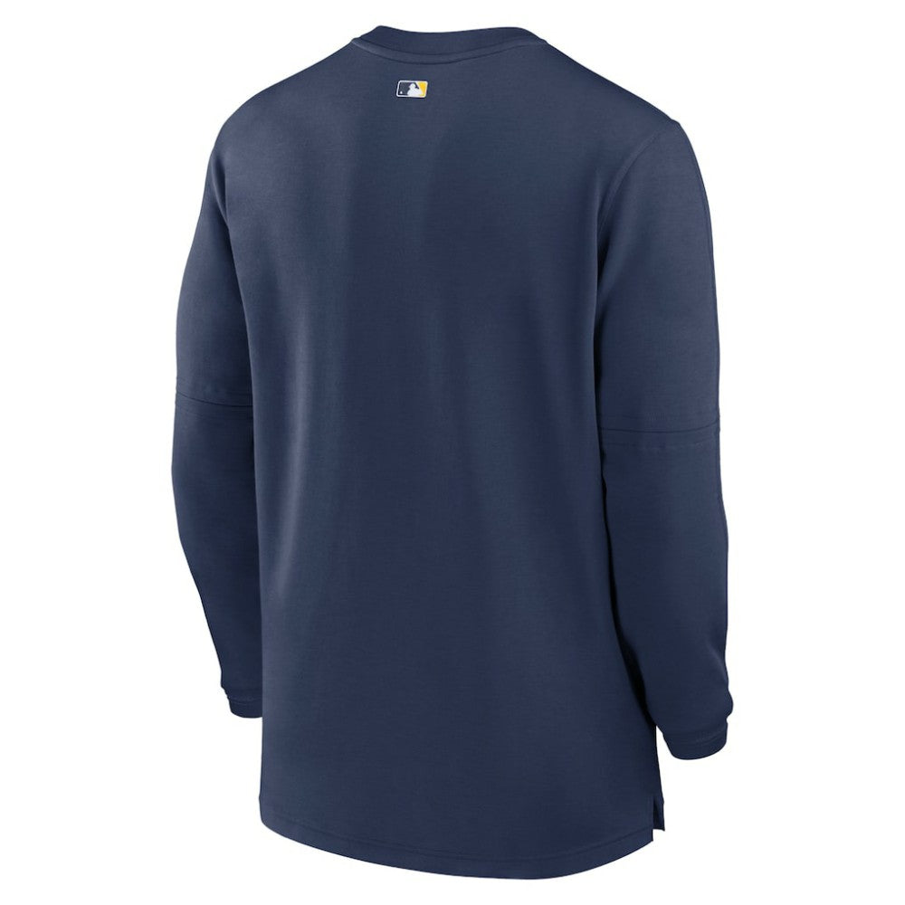Milwaukee Brewers Authentic Collection Game Time Performance Quarter-Zip Top Navy